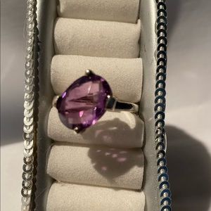 Amethyst sterling silver ring